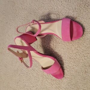 Suede Block Heel Sandal